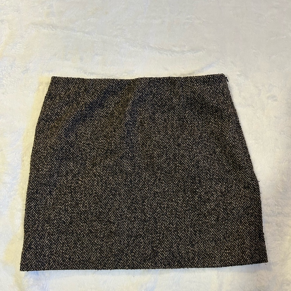 H&M Mixed Wool Pattern Mini Skirt